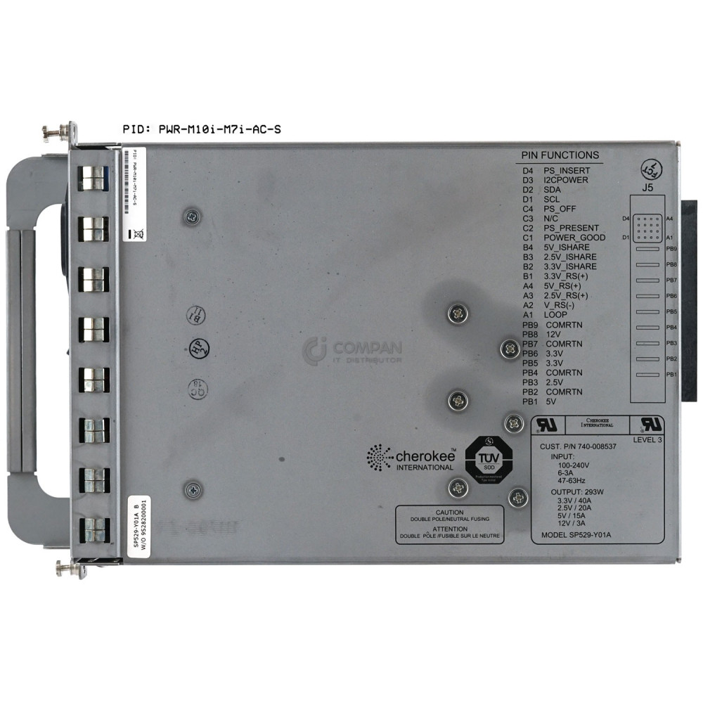 PWR-M10I-M7I-AC-S JUNIPER 293W POWER SUPPLY FOR M7I